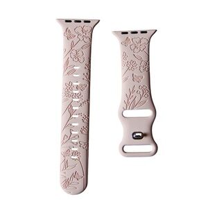 45 MM Apple Watch Band - Engraved Floral